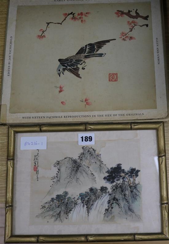 An early Chinese colour prints edited by Jan Tschichold, two woodblock prints by Eishun and a Chinese paintings